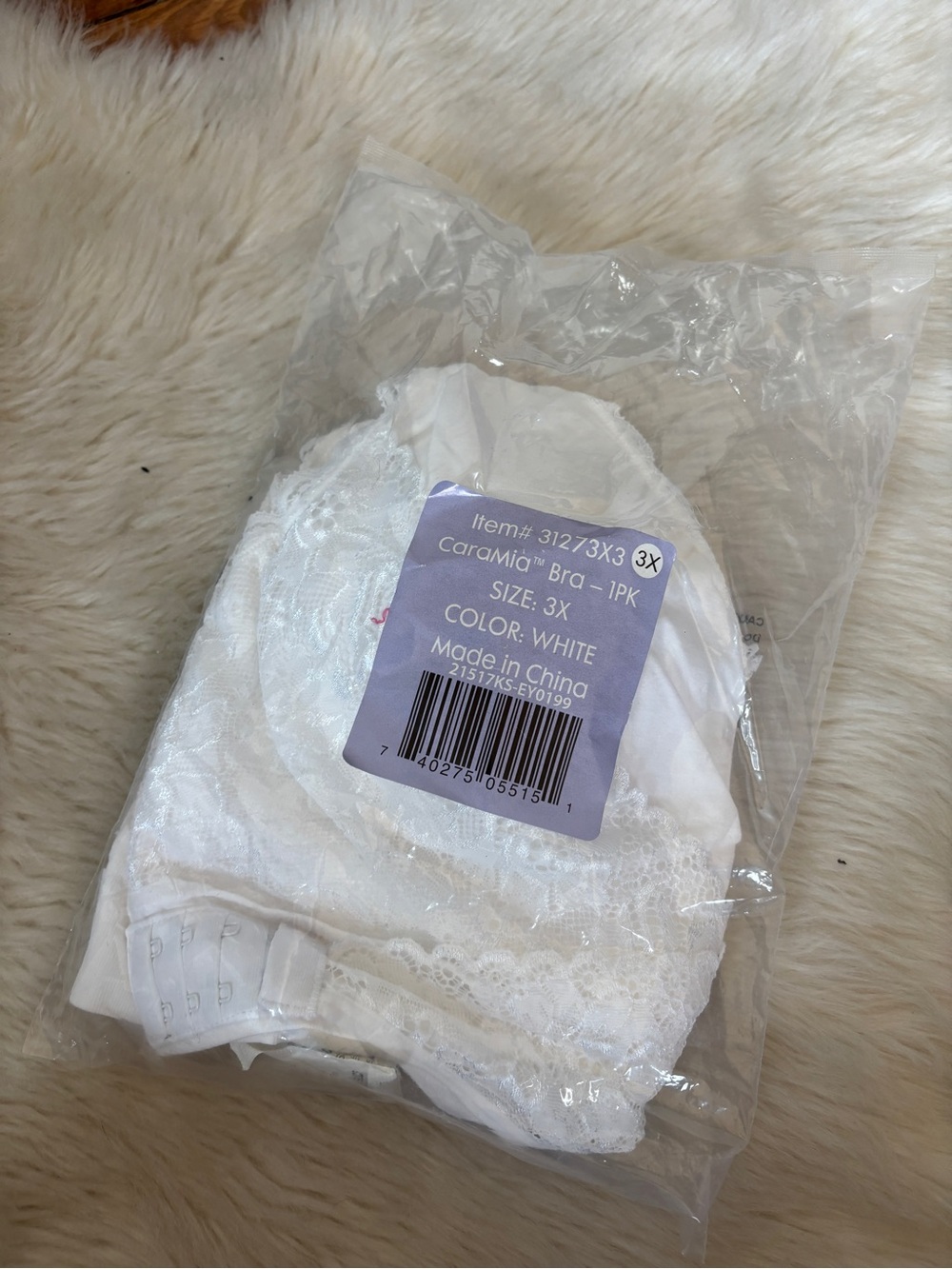 White Lace Bra - 3X